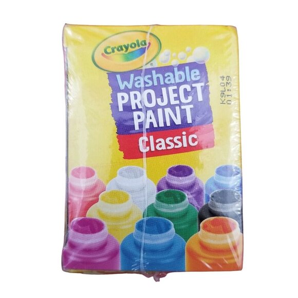 3x Crayola Washable Kids Paint Set, 10 Count, Assorted Classic Colors, 2 oz Each - Picture 6 of 9